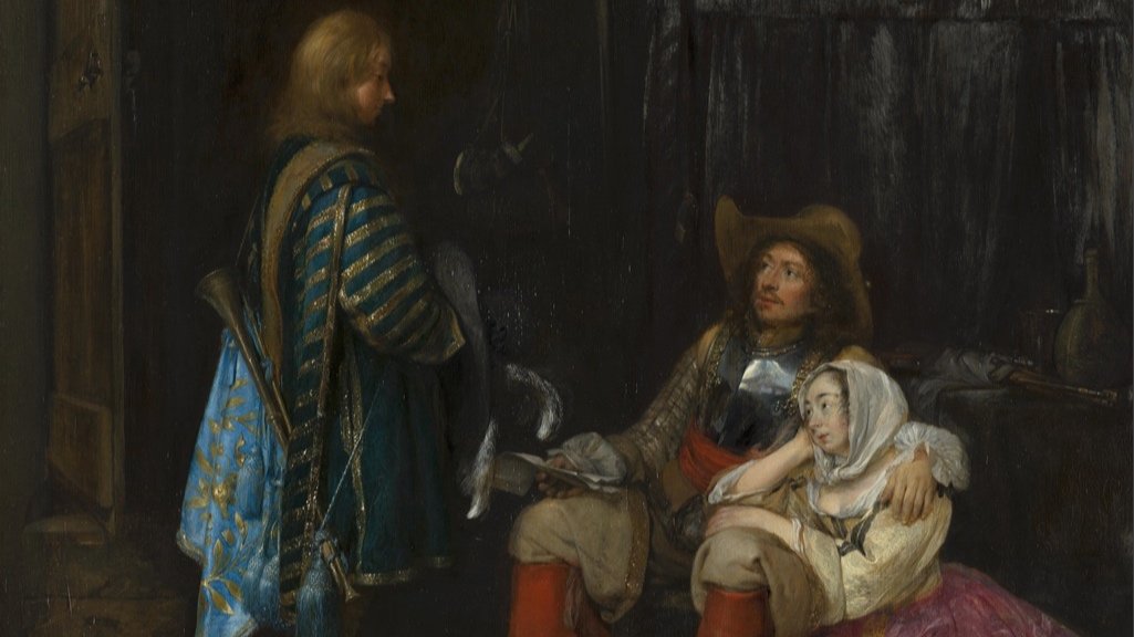 Gerard ter Borch, The Messenger, c. 1650. Mauritshuis, The Hague.