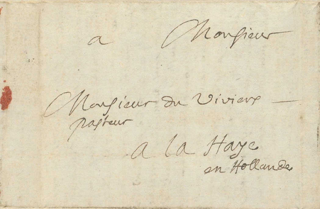 DB-0367: Hidden letter to Monsieur du Viviers, pastor in The Hague.