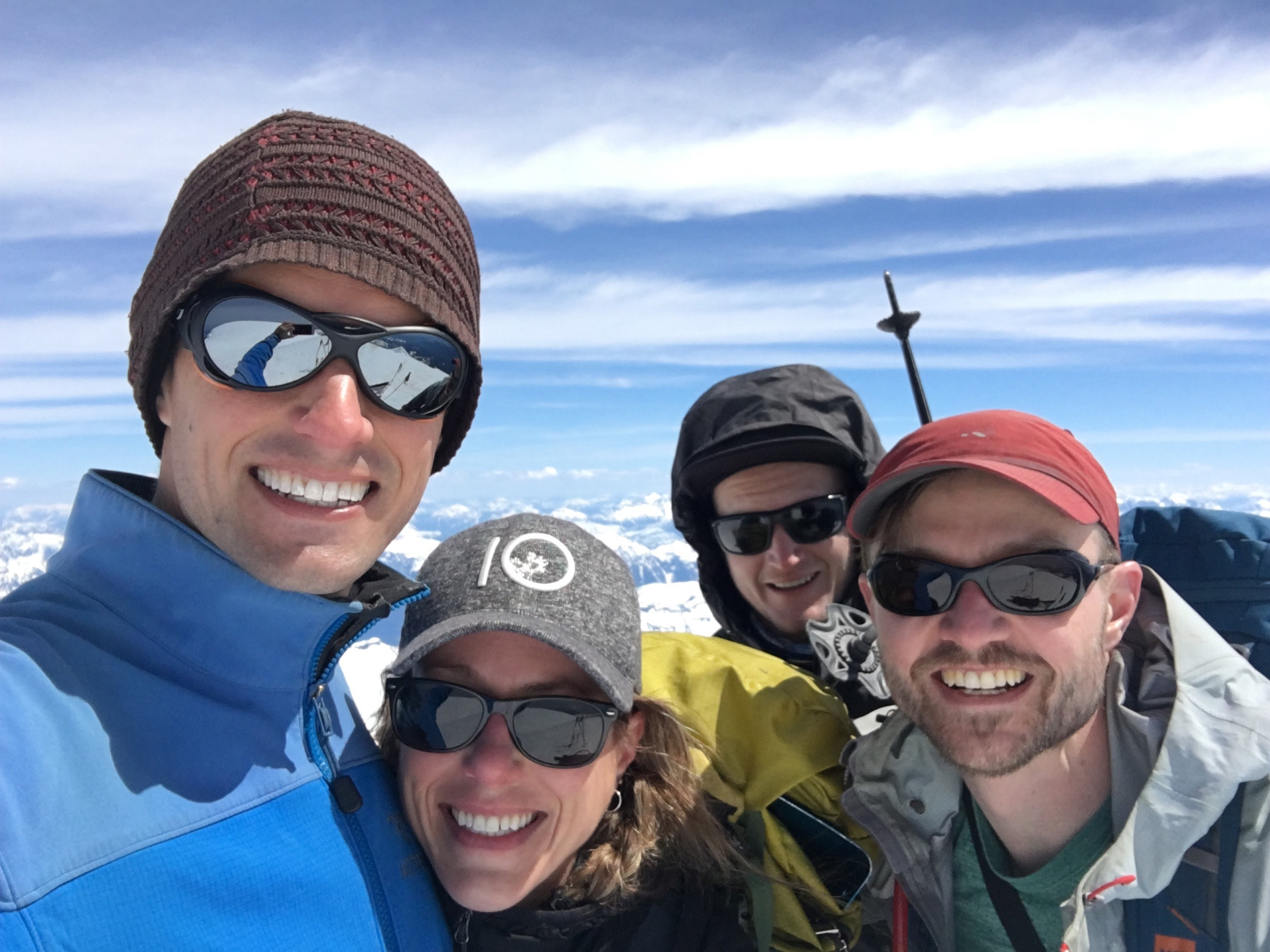 The crew, from left to right: Backcountry Pete, Kerry, Parker, Ty 