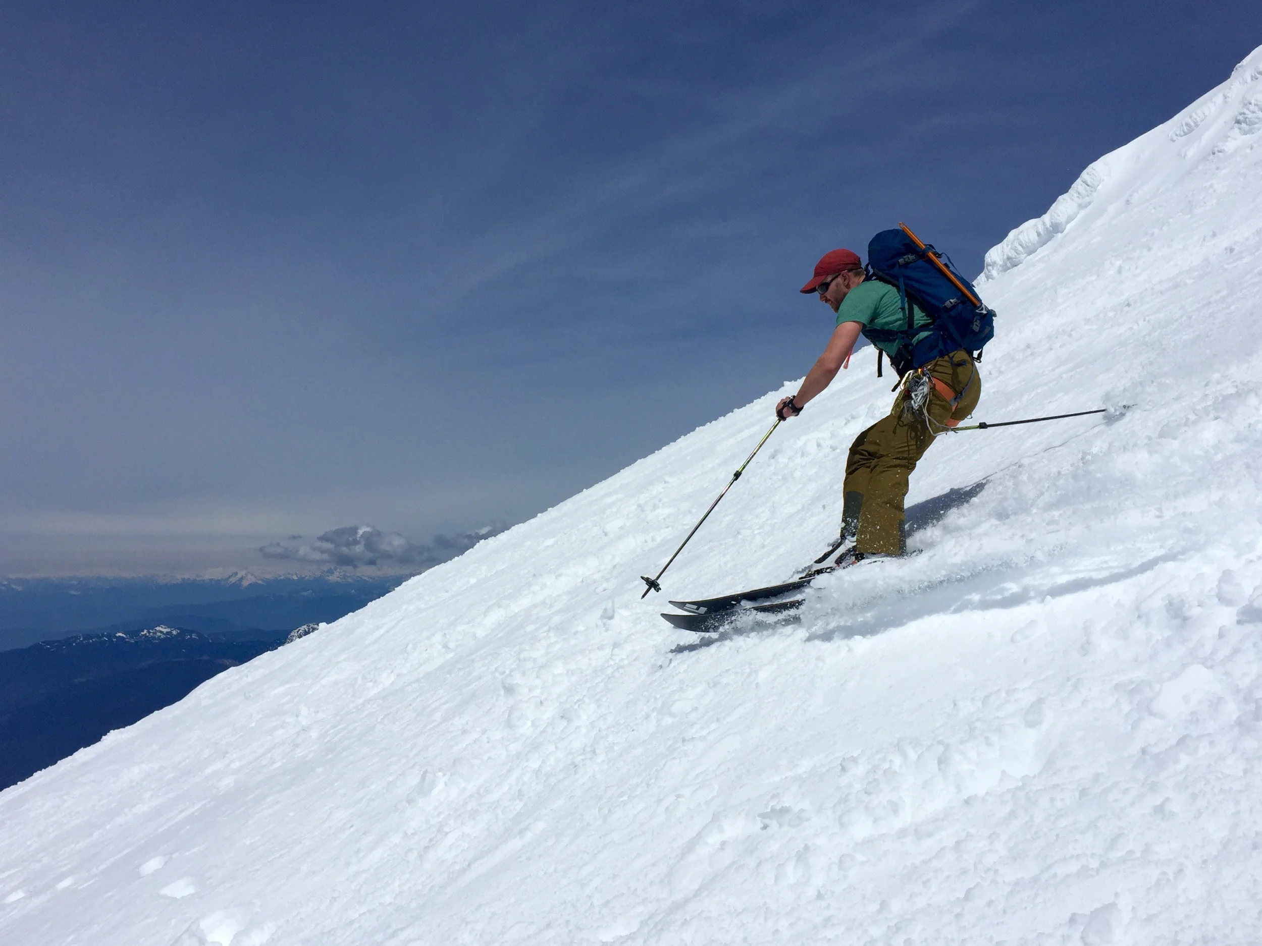 Ty skied down the toughest, most technical part and ripped it up. 