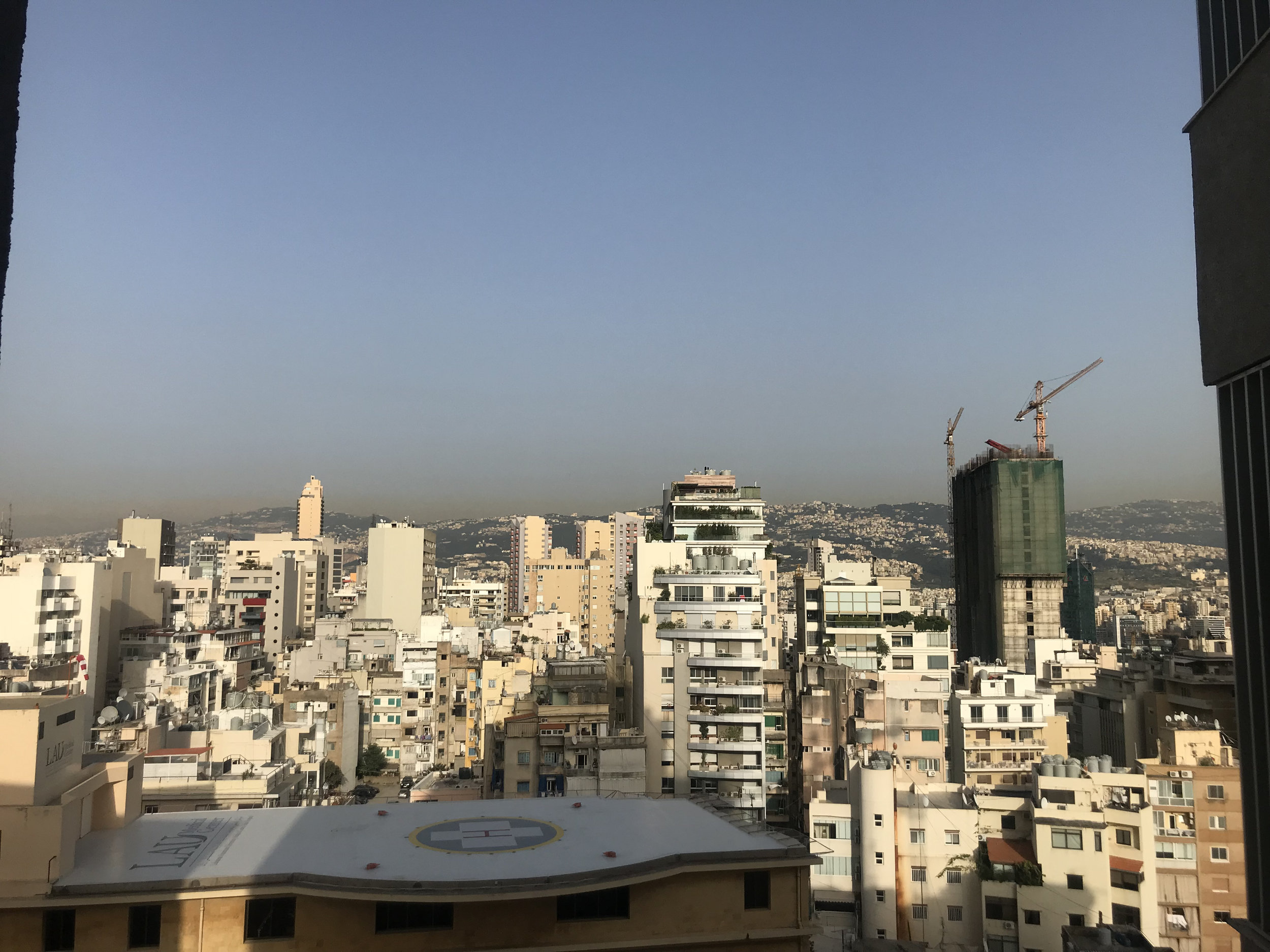 View from my friend's apartment in Beirut