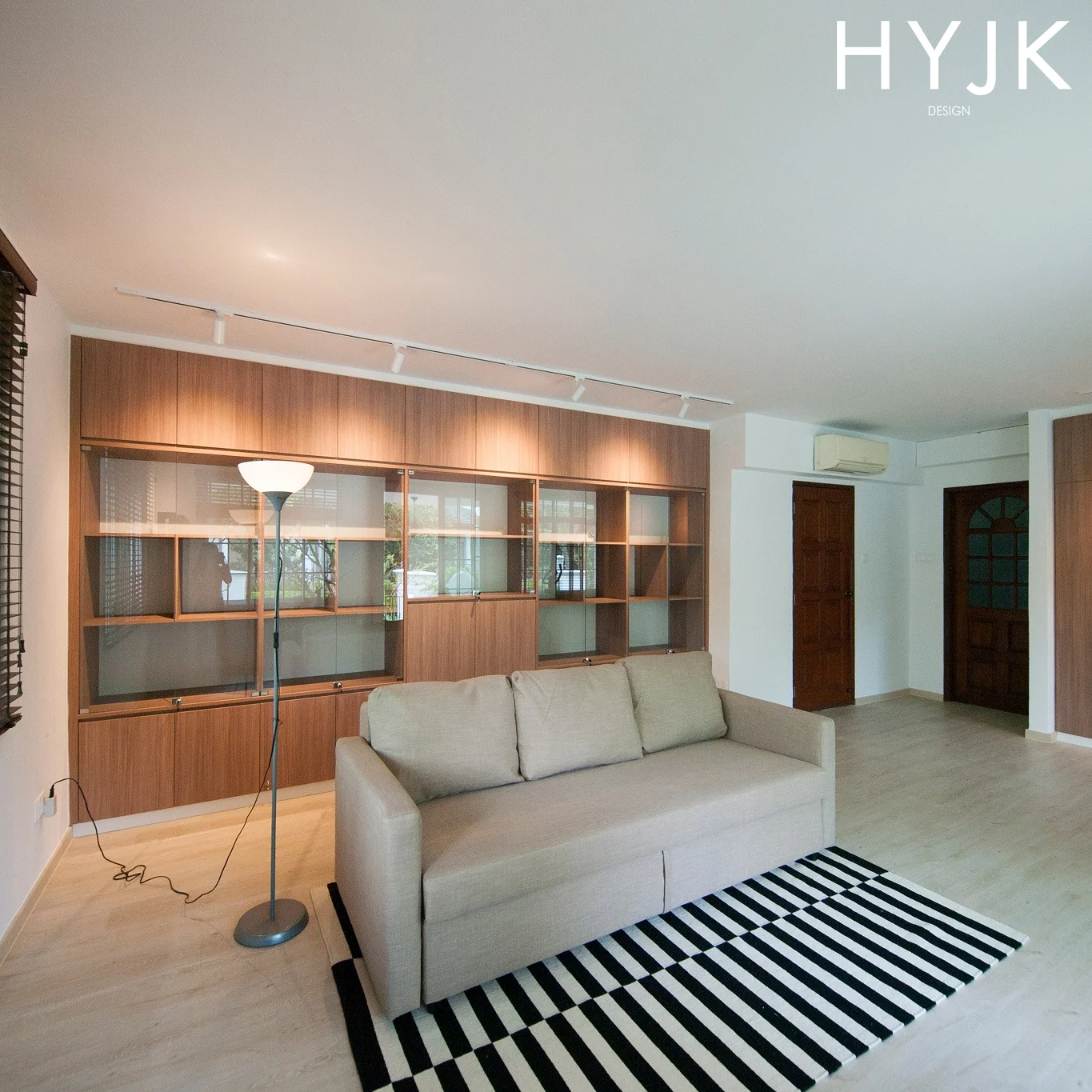 A spacious family lounge with ample space for their prized collection.