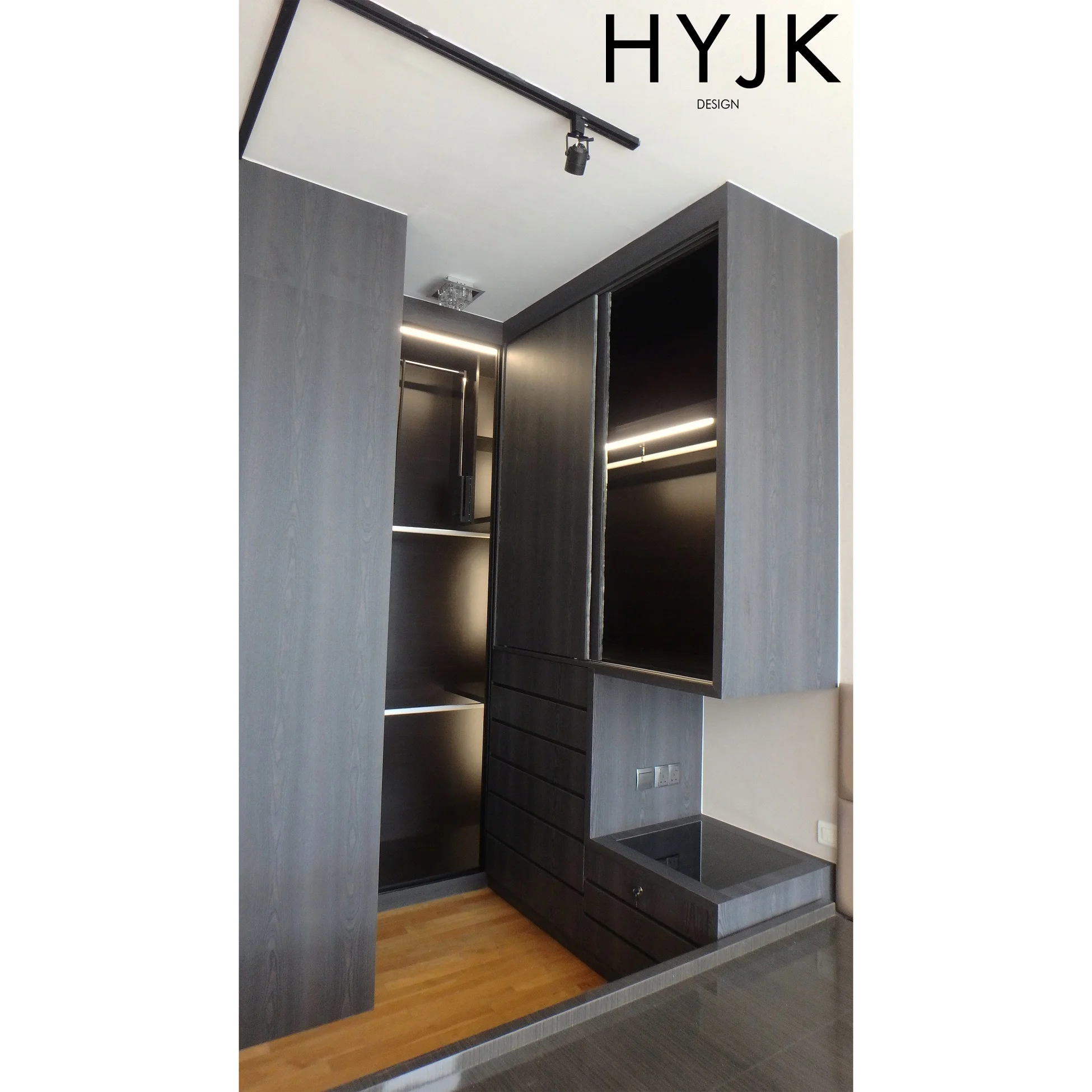 Re-designing 2 bedrooms with ample wardrobe space for HIM and for HER .