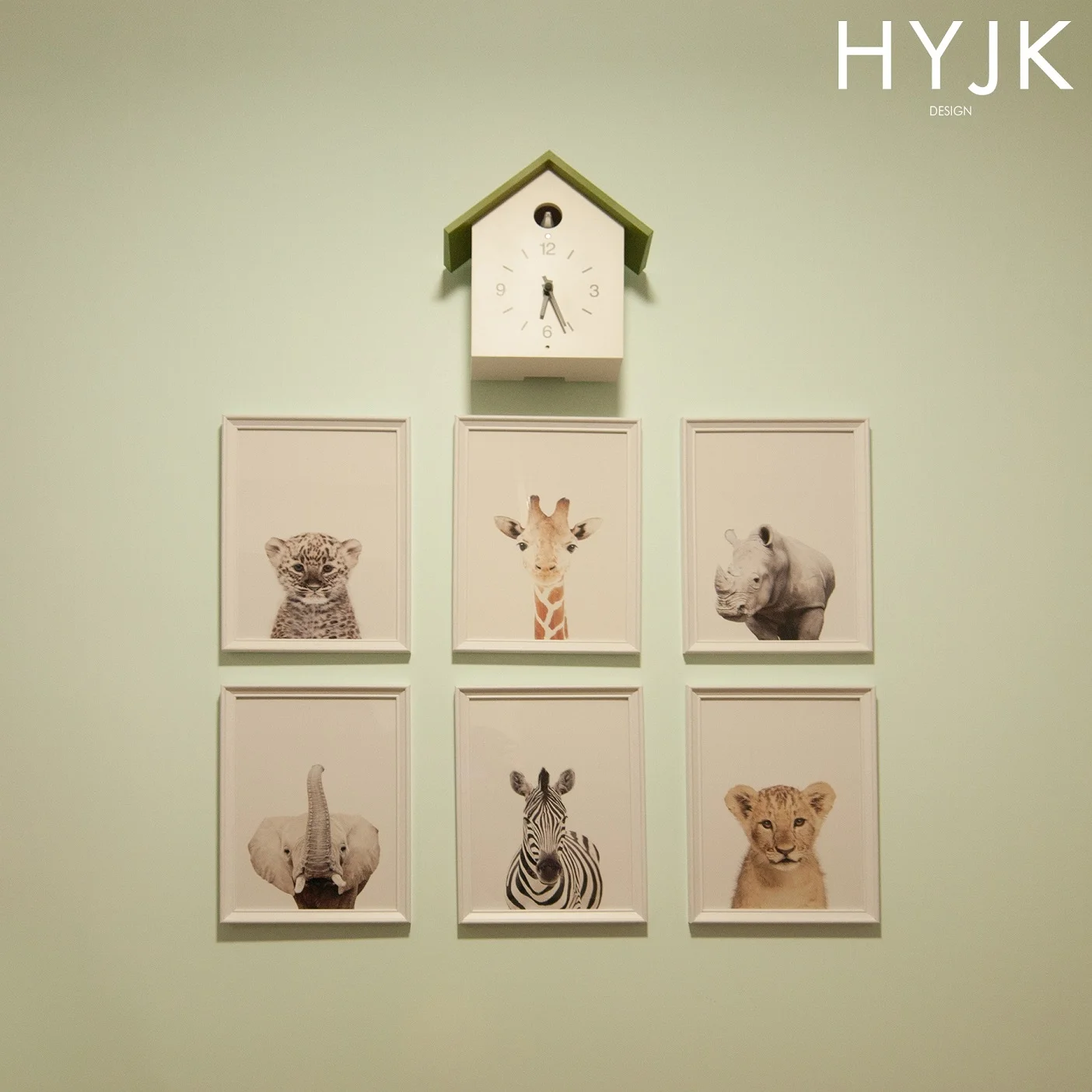 Art prints from LamourFouPrintShop (Etsy). Cuckoo clock from Muji. (Project Oasis)