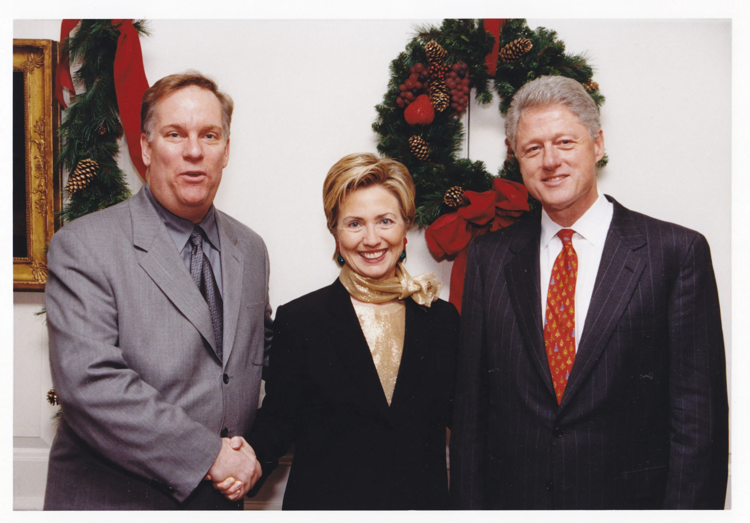 Thomas Pedersen with First Lady Hillary Clinton and President Bill Clinton (December, 2000)