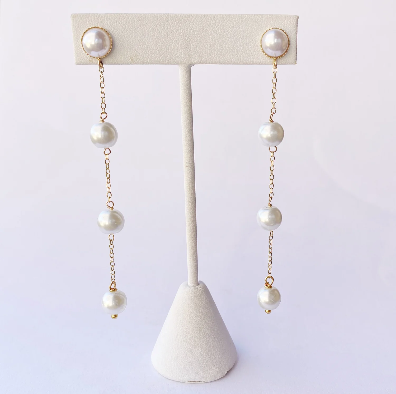 Grace Pearl Drop Earrings — Hollow Dot Designs