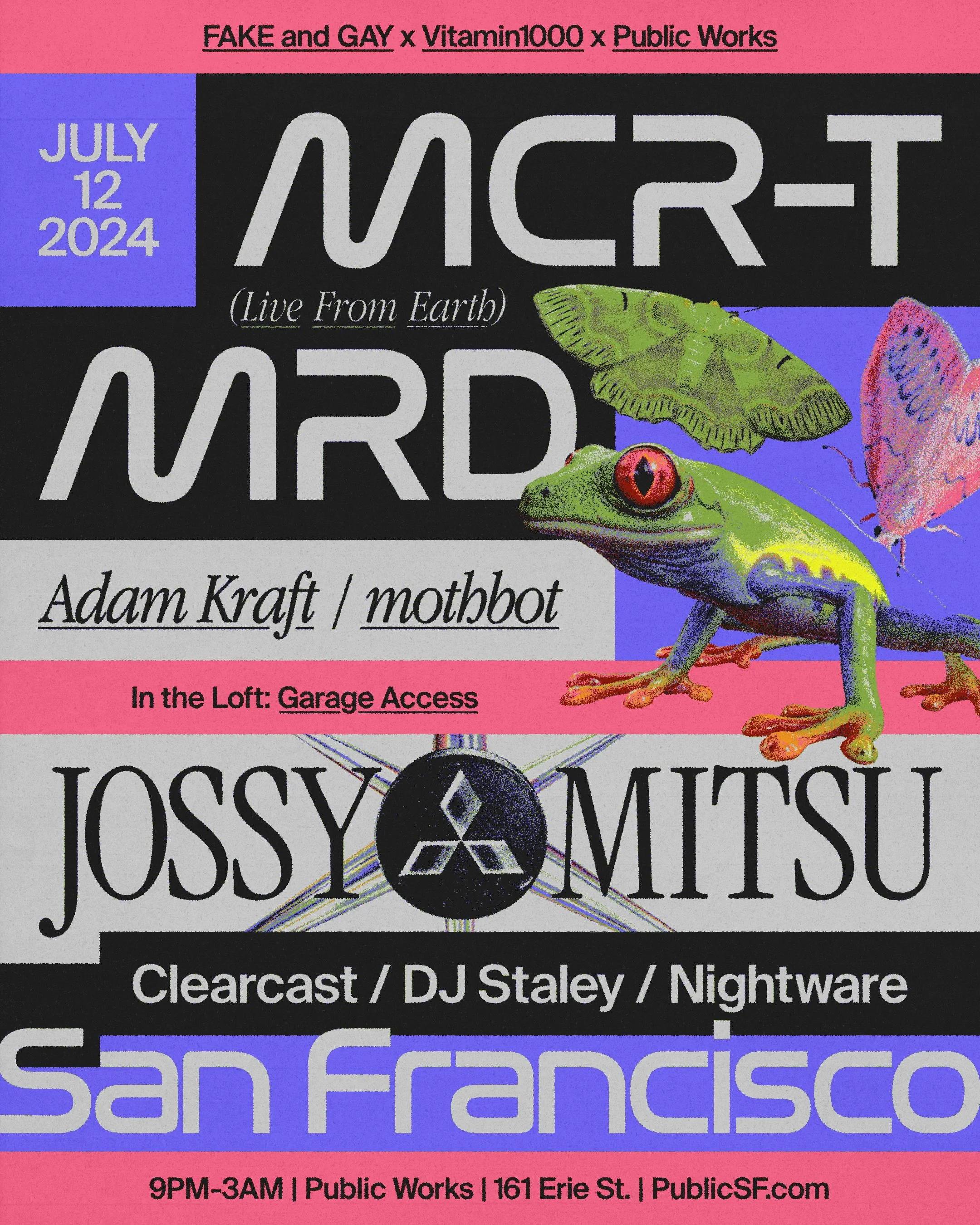  Poster design for Vitamin1000: MCR-T / Public Works / San Francisco 