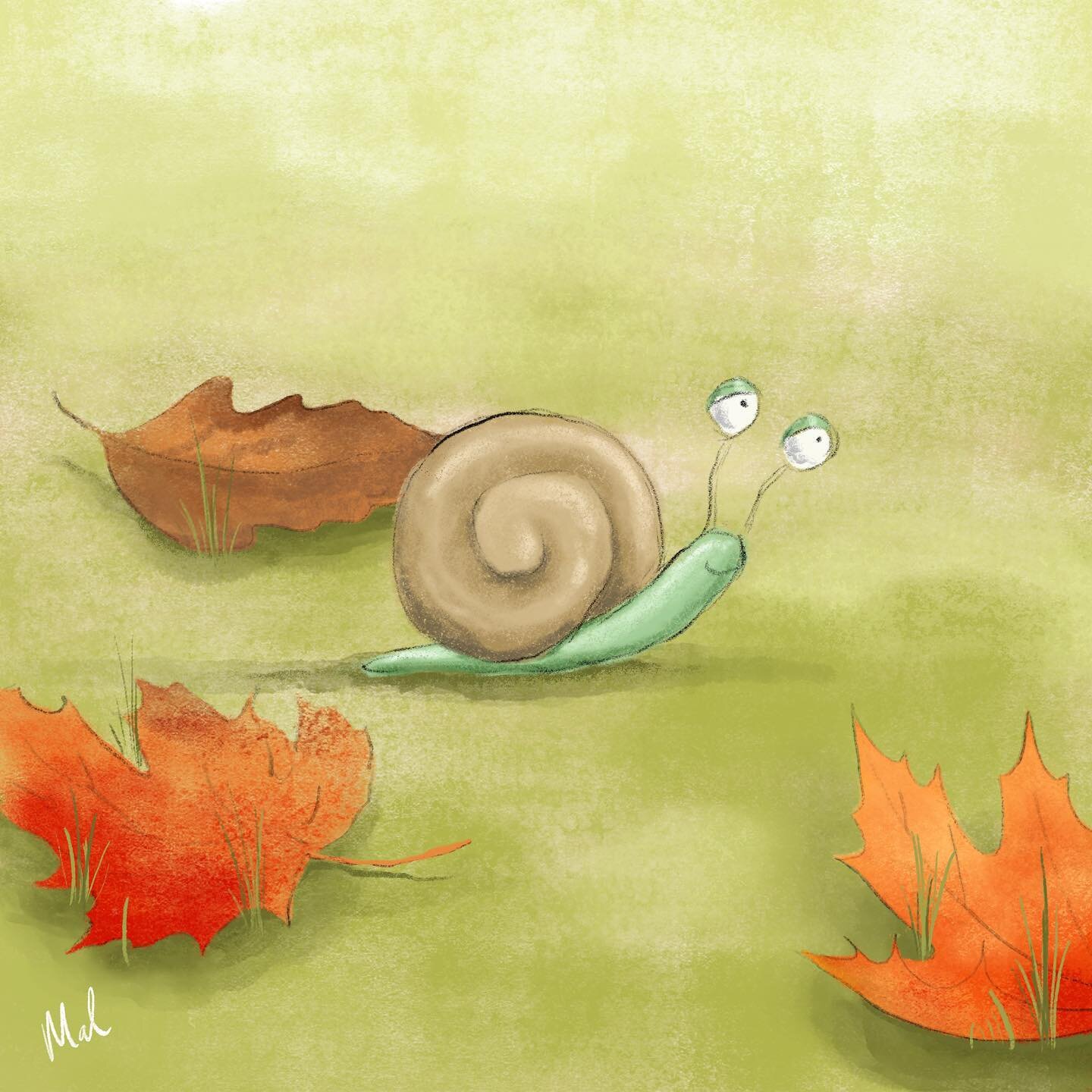 Well, that&rsquo;s another term done and dusted, thank goodness! Time now for rest, enjoying a hot cross bun and coffee in the sun, autumn leaves and of course a bit of doodling ✏️🐌🍁

#kidlitart #illustration #autumn