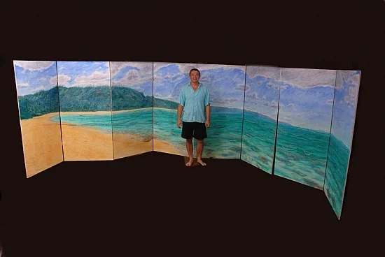 Bill Braden is an accomplished artist who is known for his stunning nautical masterpieces. Bill collaborated with the Oahu Surfrider on a project designed to promote local surf sites as “treasures” that should be valued and protected. PC: