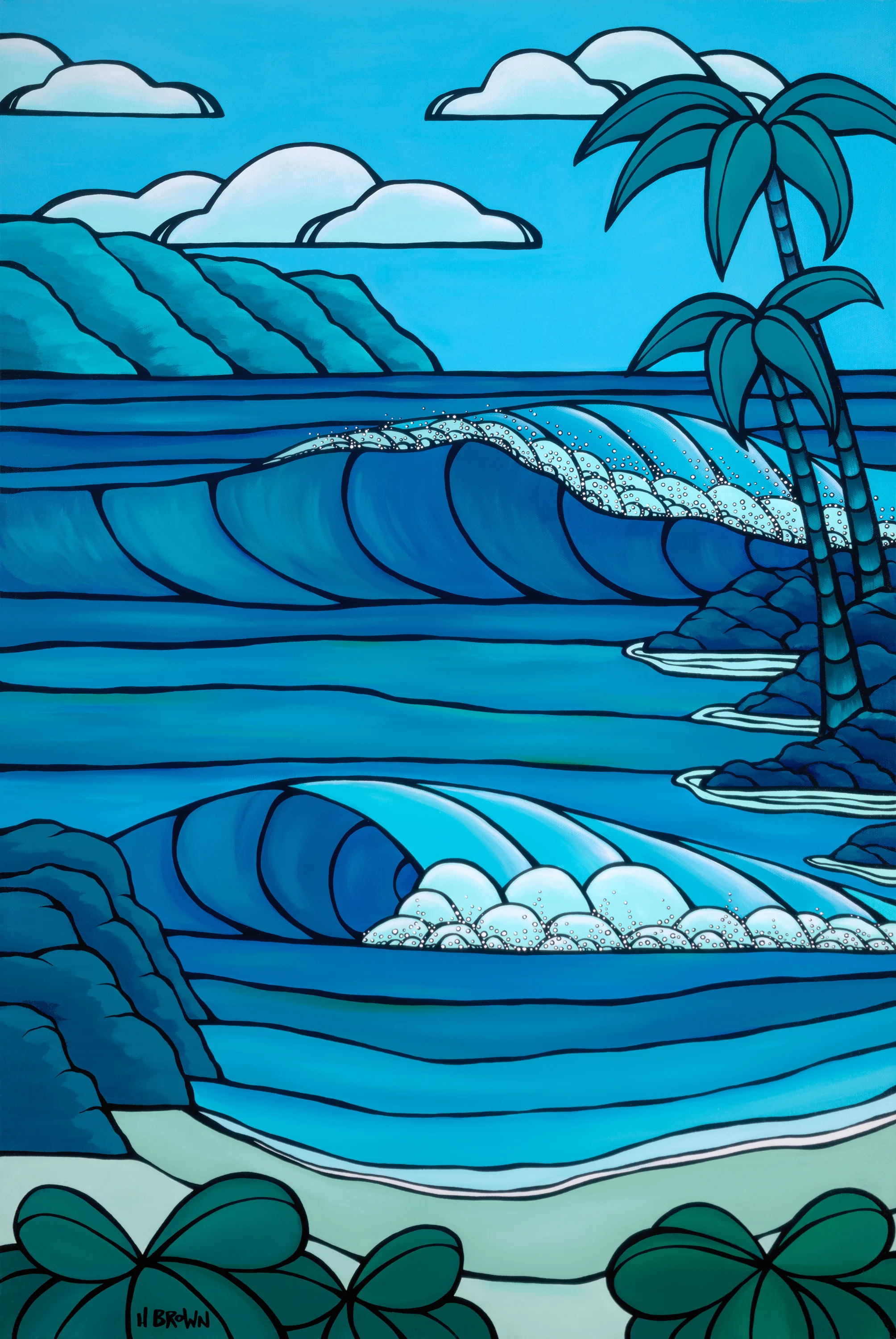 “Blue Waimea” by Heather Brown for the 2017 John Kelly Awards theme or “Keep It Blue”