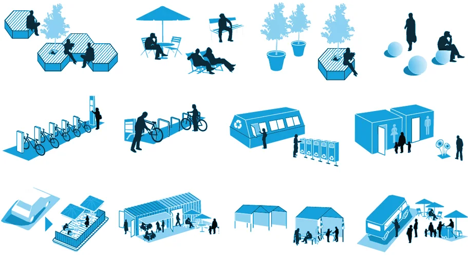 Parklets seeks to humanize and democratize the use of the street