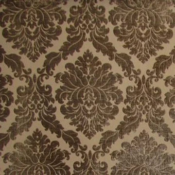 DAMASK | A figure jacquard woven fabric in which the weft forms the design and the warp, usually in satin weave, the ground. Most furnishing damasks have a right and wrong side but some are reversible. The design may be floral or geometric. Usually used for drapes, but is suitable for light upholstery.