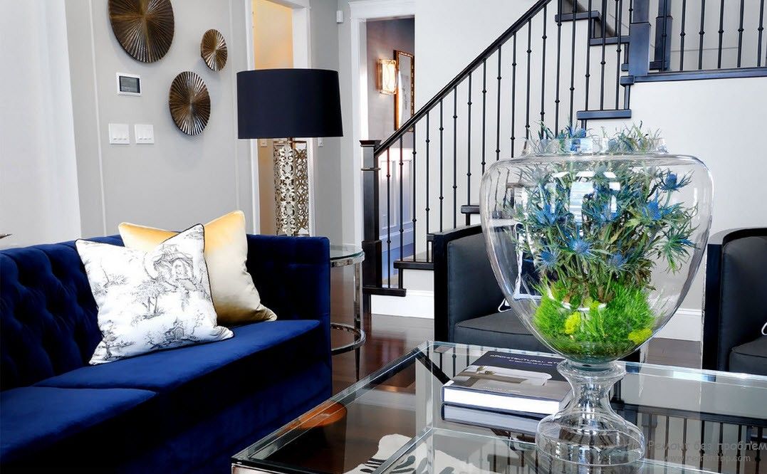 Blue White Beige Decorating Ideas, Royal Blue White And Silver Living Room Decor