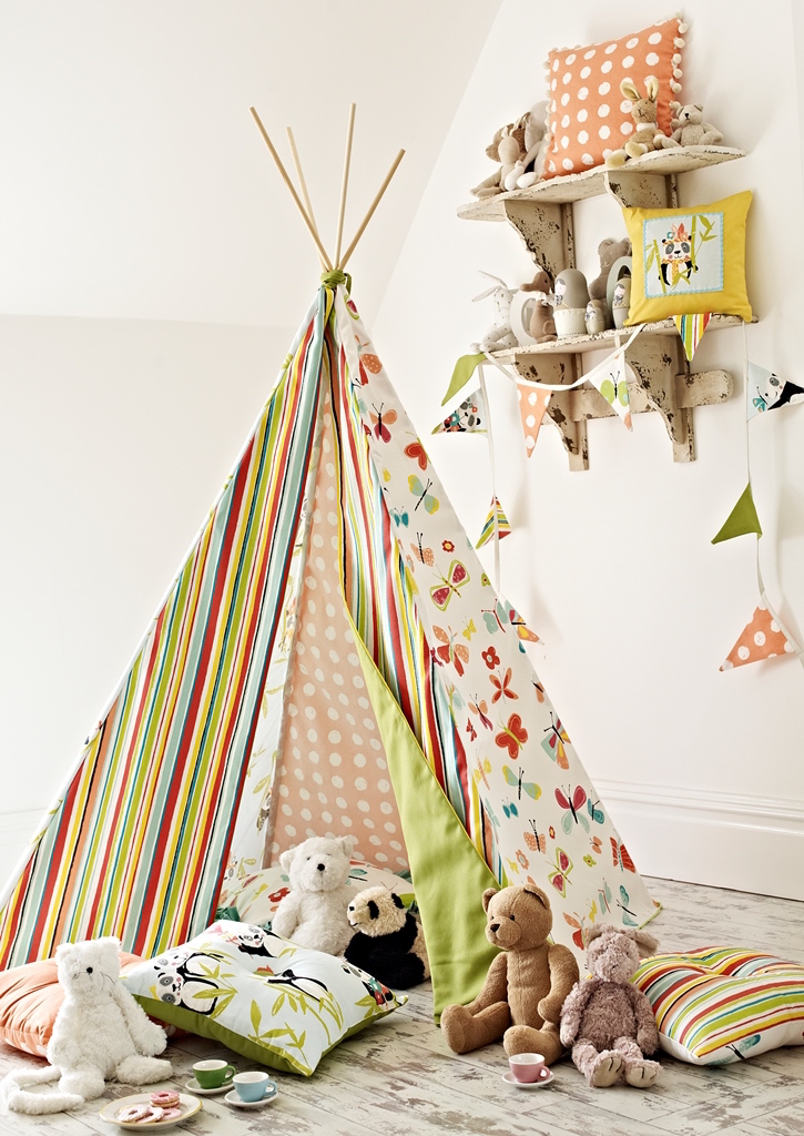 New collection Playtime was used to make up this playful teepee.