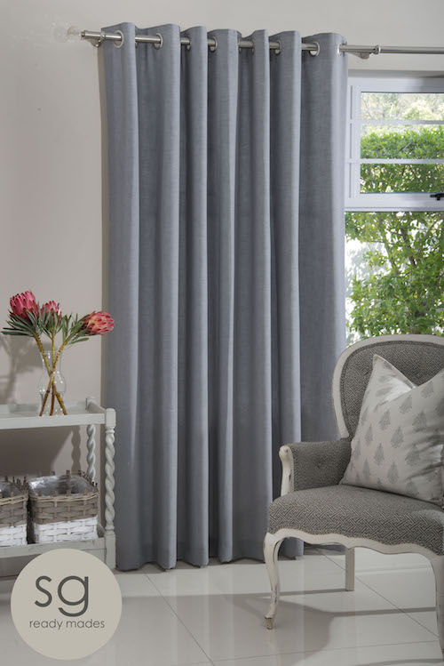 WILLOW SILVERY EYELET CURTAIN