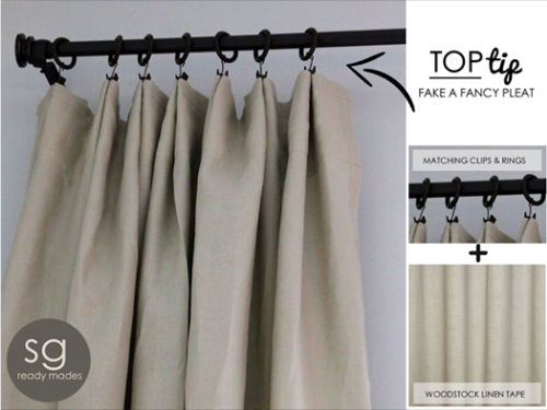 DECOR TIP: FAKE FANCY FRENCH CURTAINS USING A READY-MADE — Stuart ...