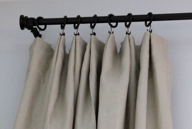DECOR TIP: FAKE FANCY FRENCH CURTAINS USING A READY-MADE 