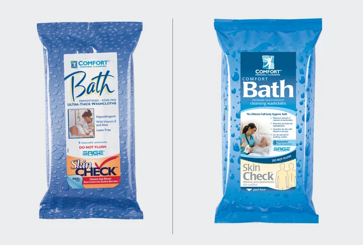  Redesign of prepackaged bathing packaging 