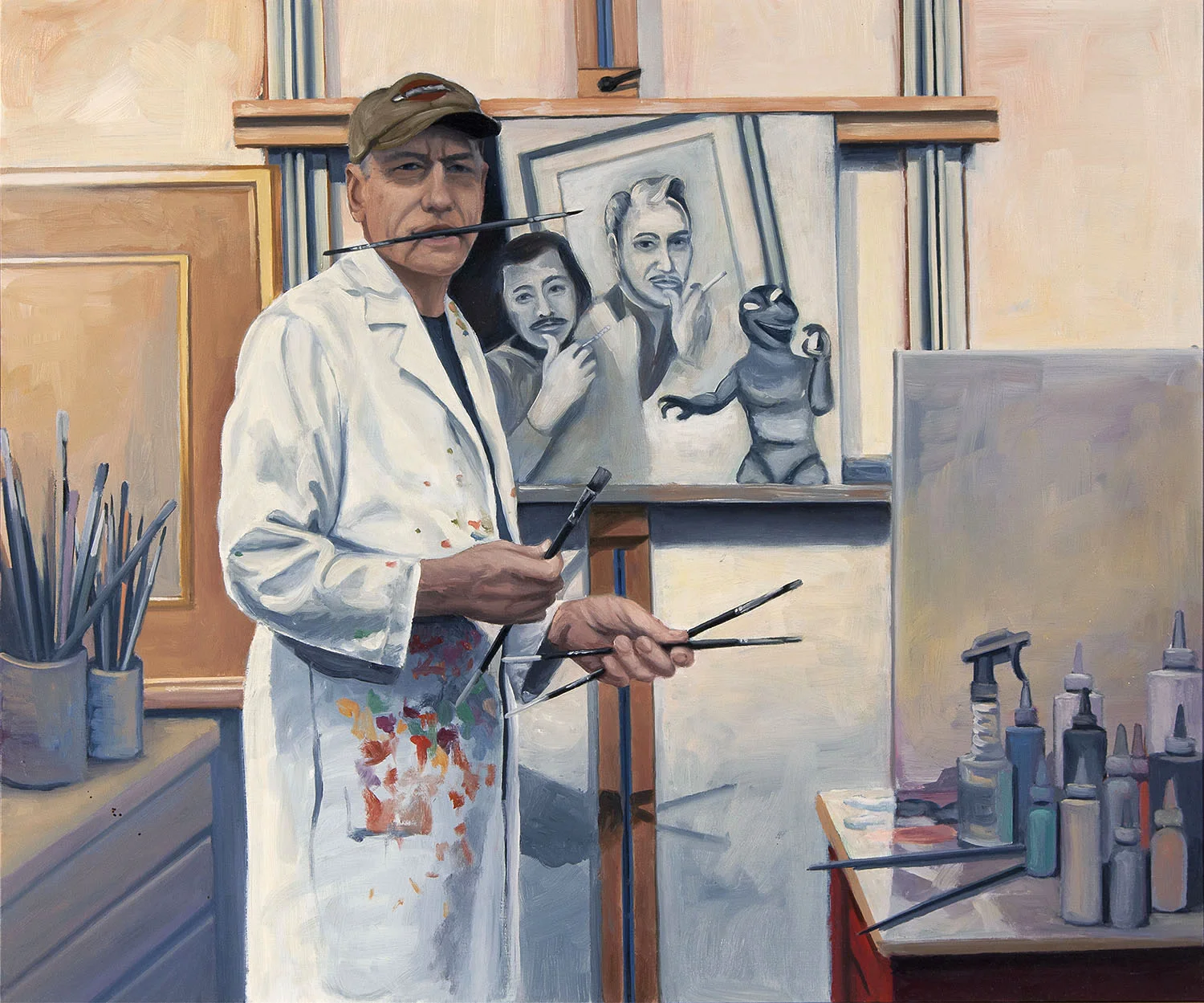 "Self Portrait in Studio"