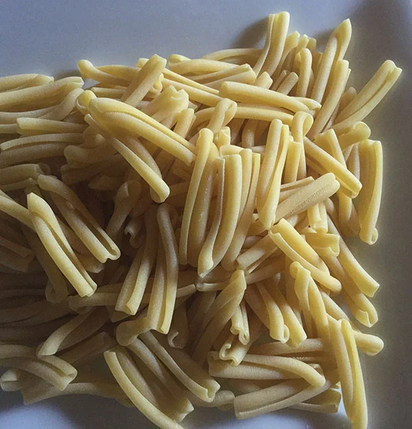   Casarecce Pasta with Zucchini, Pancetta and Parmesan