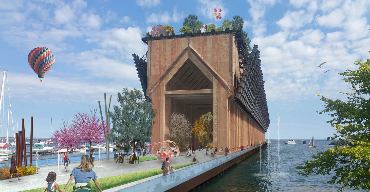 View of the Proposed BotEco Center from the shore