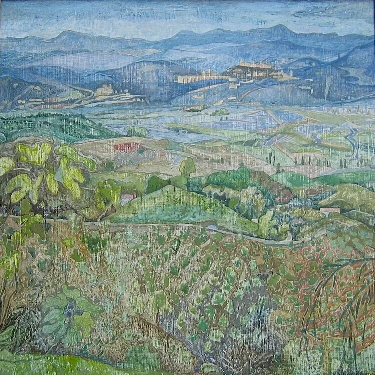 Assisi acrylic on board 51 x 51 cm sold
