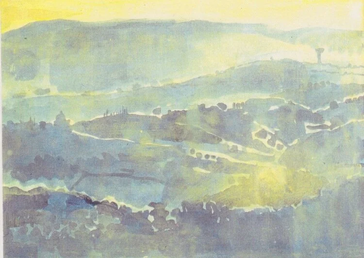 Valley II gouache on paper 20 x 30 cm sold