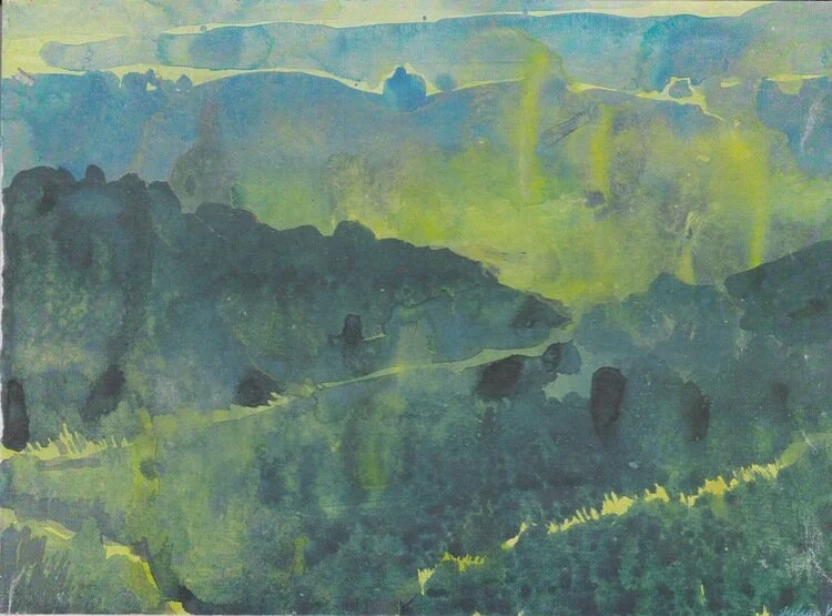 Valley III gouache on paper 20 x 30 cm  sold