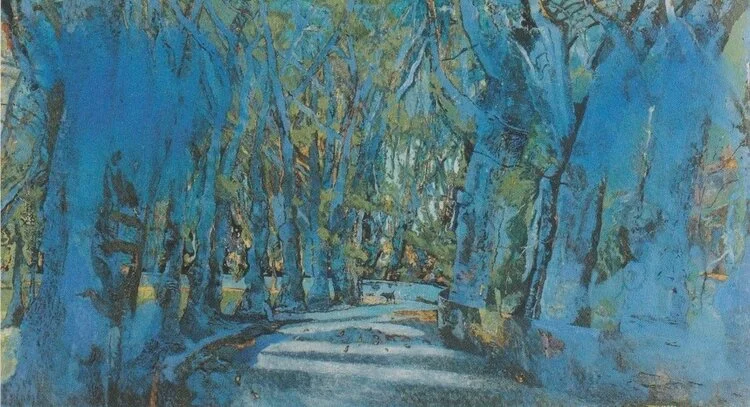 Avenue I oil on canvas 45 x 137 cm sold