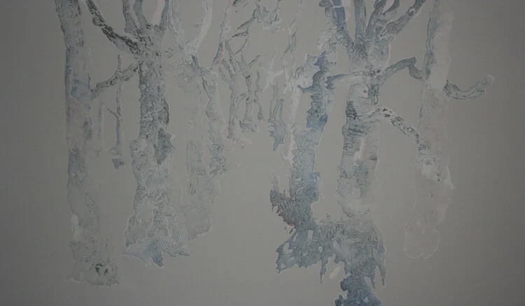 London Trees oil on canvas 85 x 147 cm