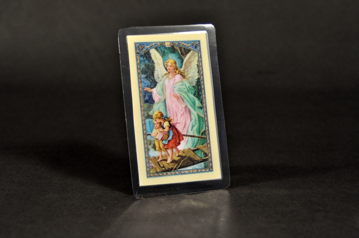A laminated guardian angel card representing Self Actualization.
