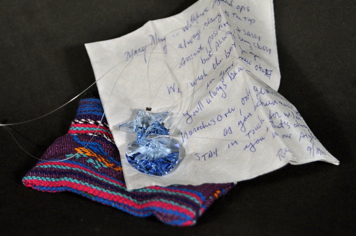 A gift received upon leaving a job representing Self Esteem.