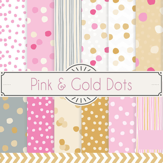 Pink & Gold Dots