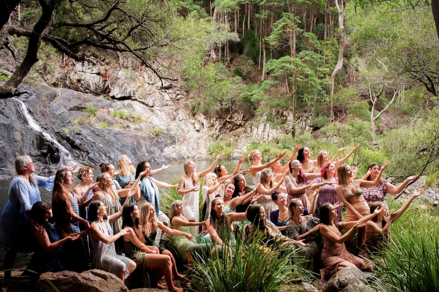 One of the most special experiences I had while in Australia was facilitating a women&rsquo;s waterfall and singing excursion.

Singing songs of the womb, of lineage, of healing our relationship with the voice while offering 4 part harmonies to the w