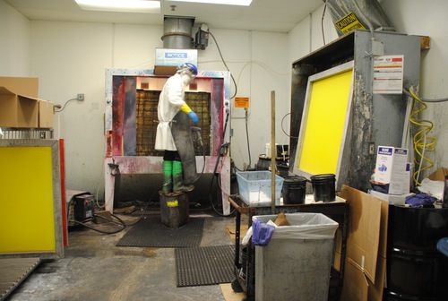 Old screen washout room before construction began
