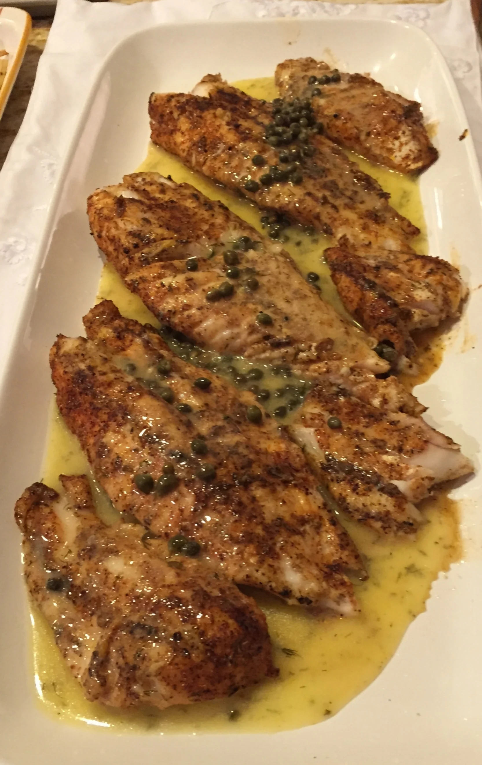 Fresh Grouper with Lemon Caper Sauce