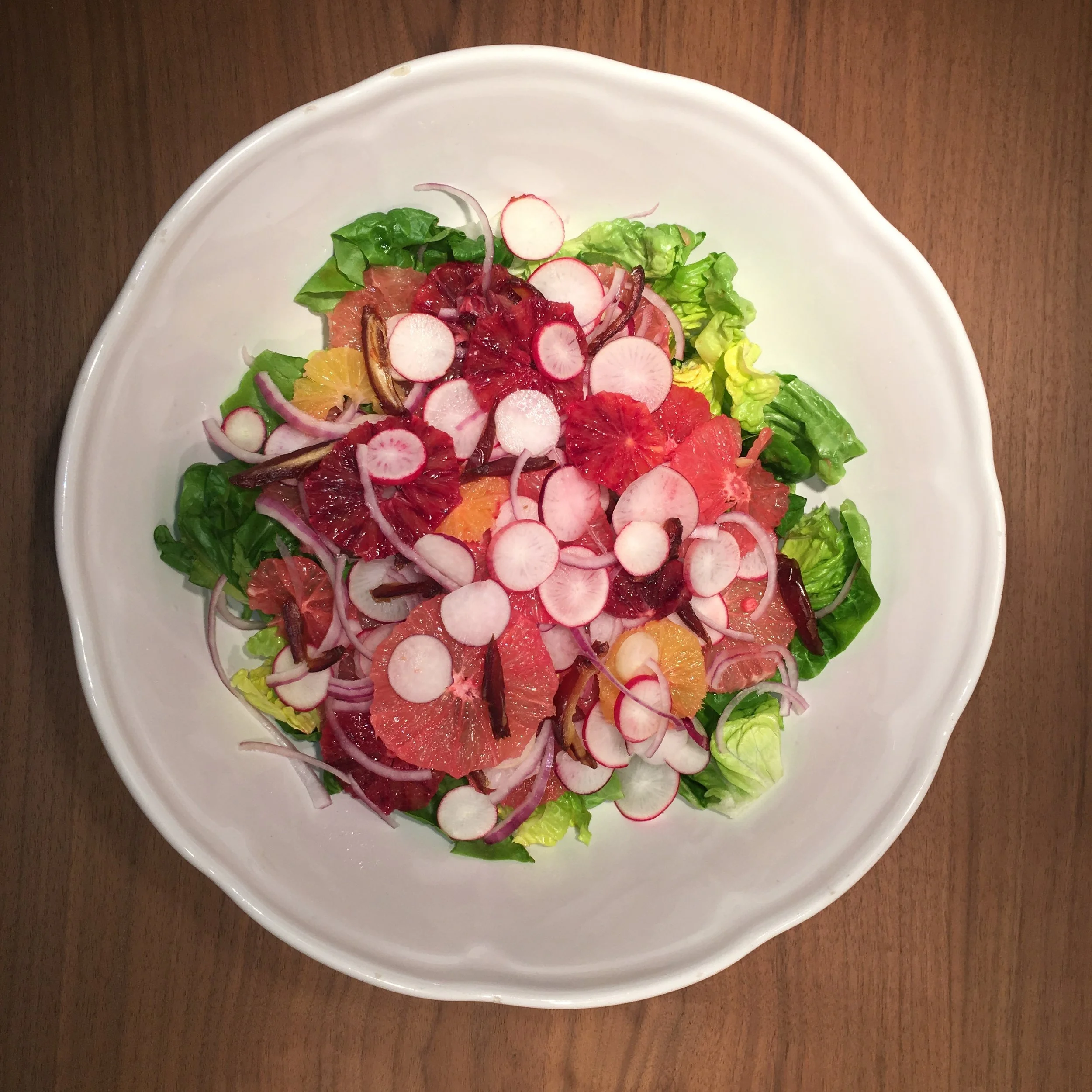 Citrus, Radish &amp; Dates salad