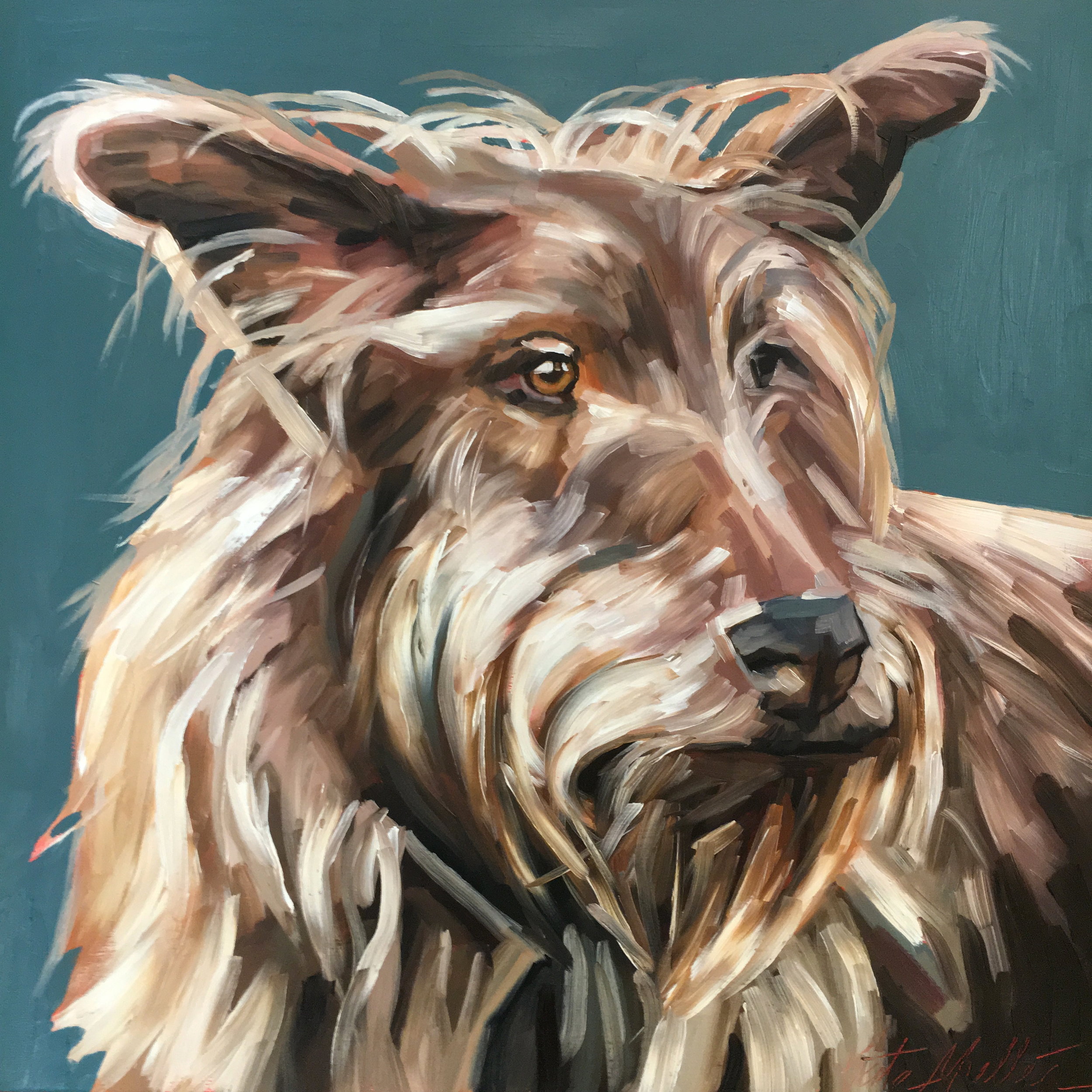 Dog painting by Kate Mullin