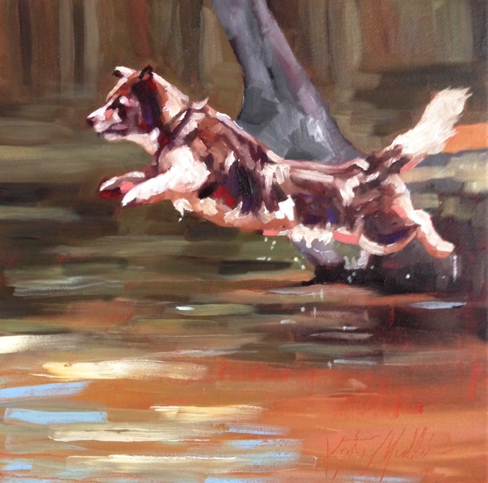 dog painting by kate mullin