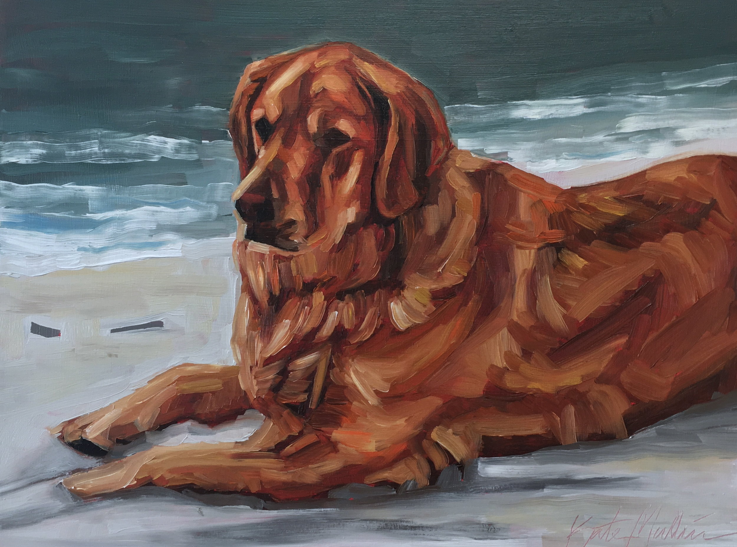 Dog painting by Kate Mullin 