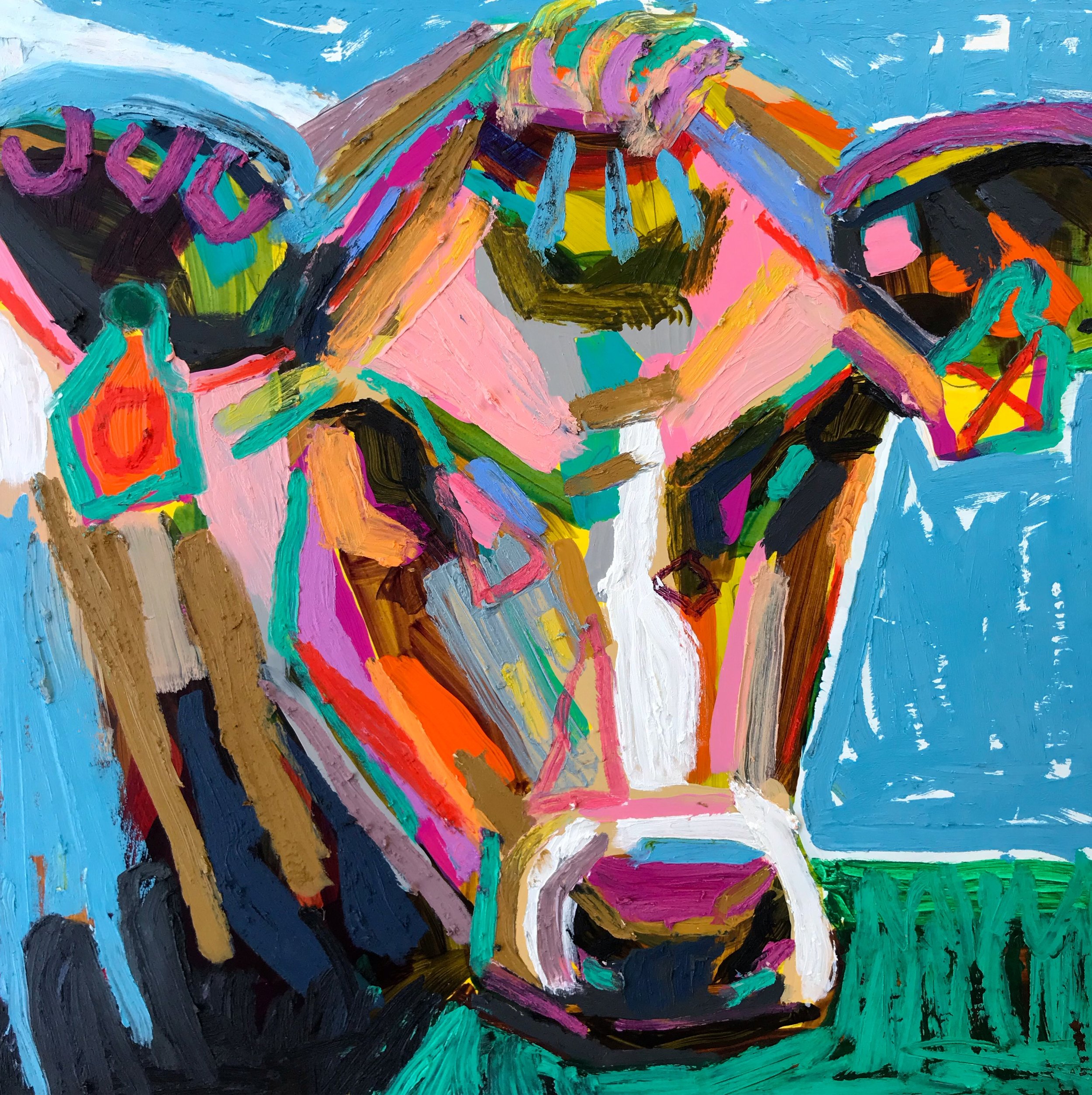 Cow by Kate Mullin Art