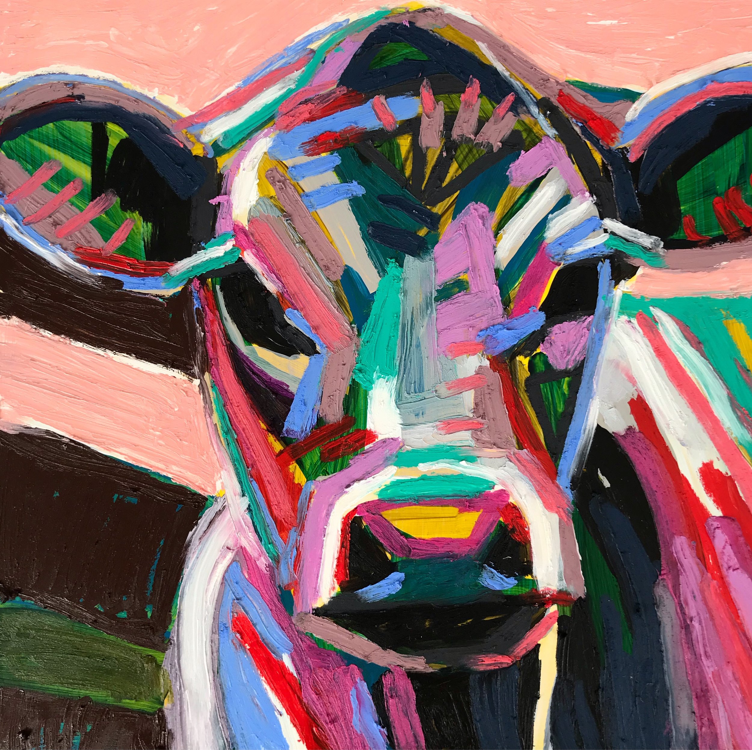 Kate Mullin Art. Cow Painting