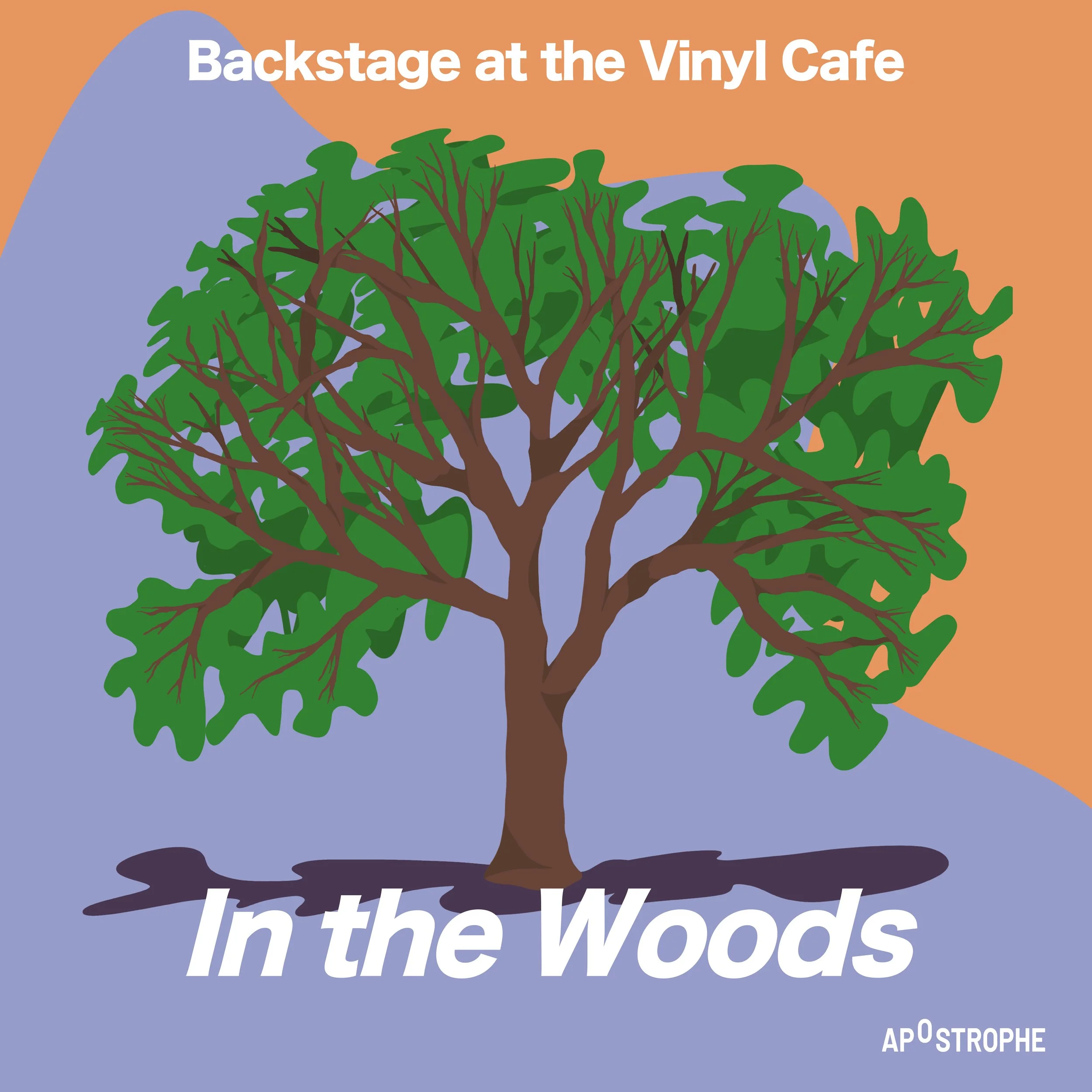 image is a drawing of a tree with green leaves