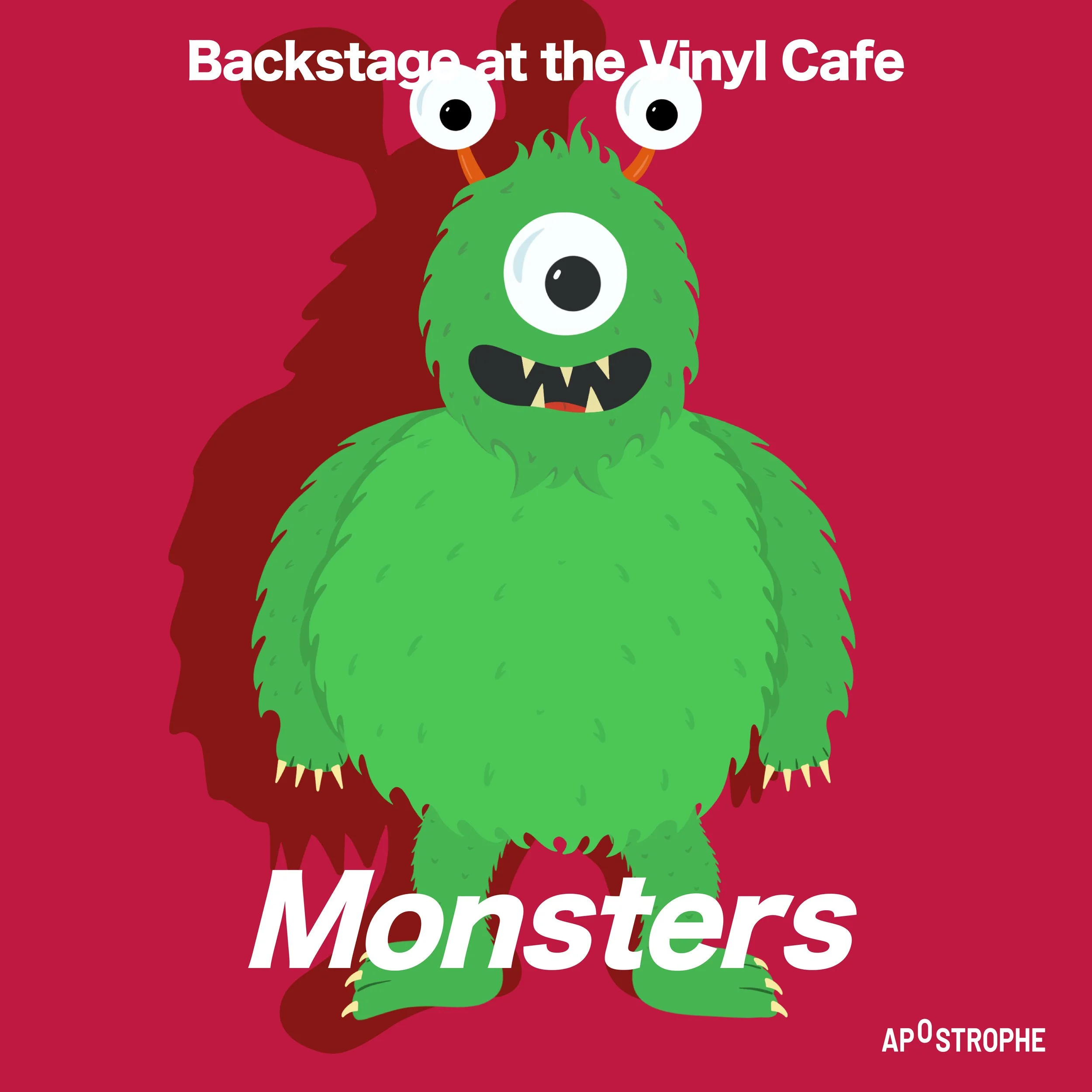 a green monster with 3 eyes