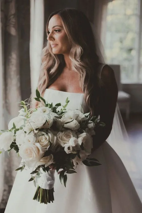 Bride portrait at Park Chateau Estate, elegant New Jersey wedding photography