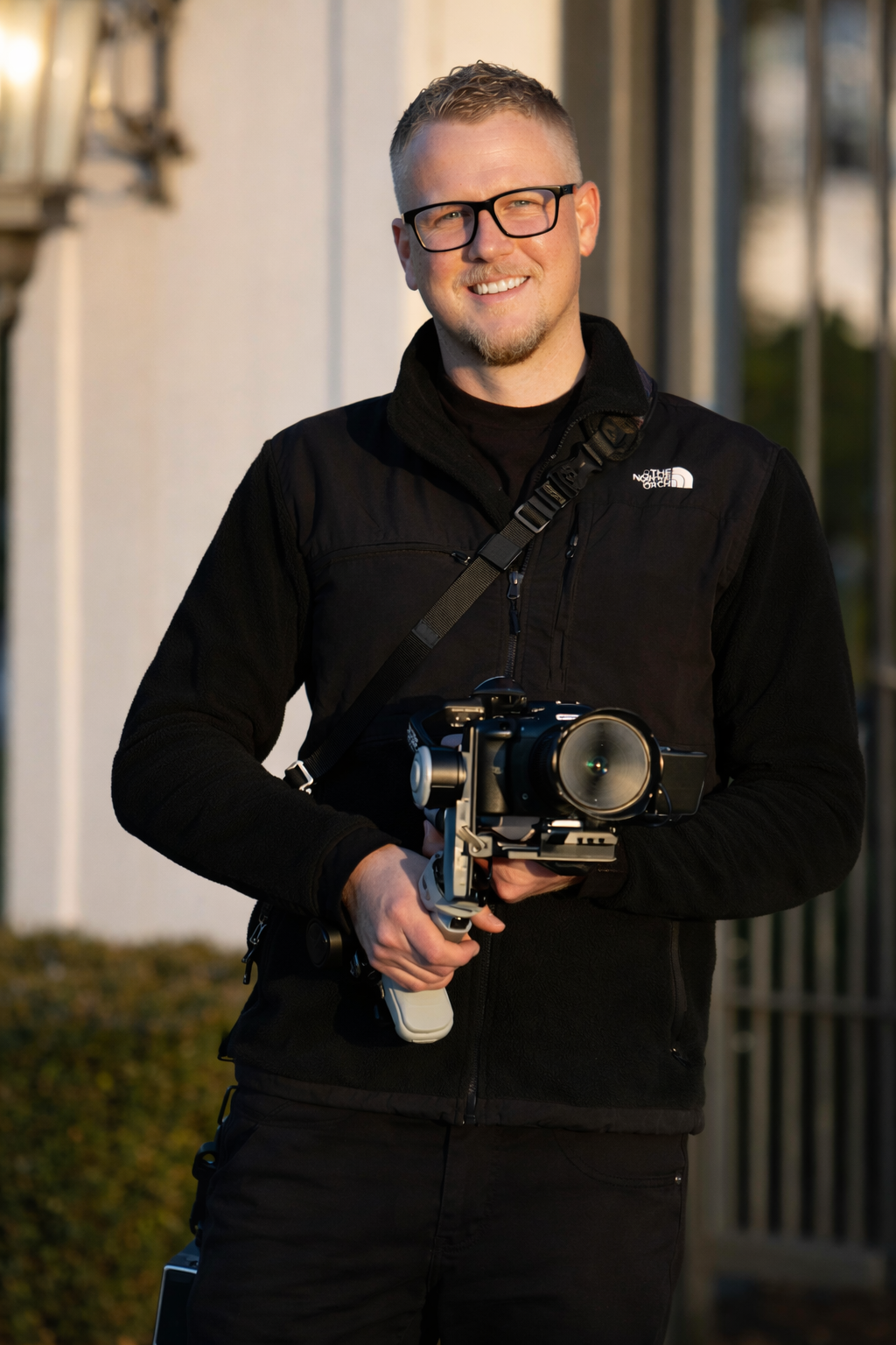 Brian Delia new jersey wedding photographer on the job holding his camera and shooting a wedding at Park Chateau