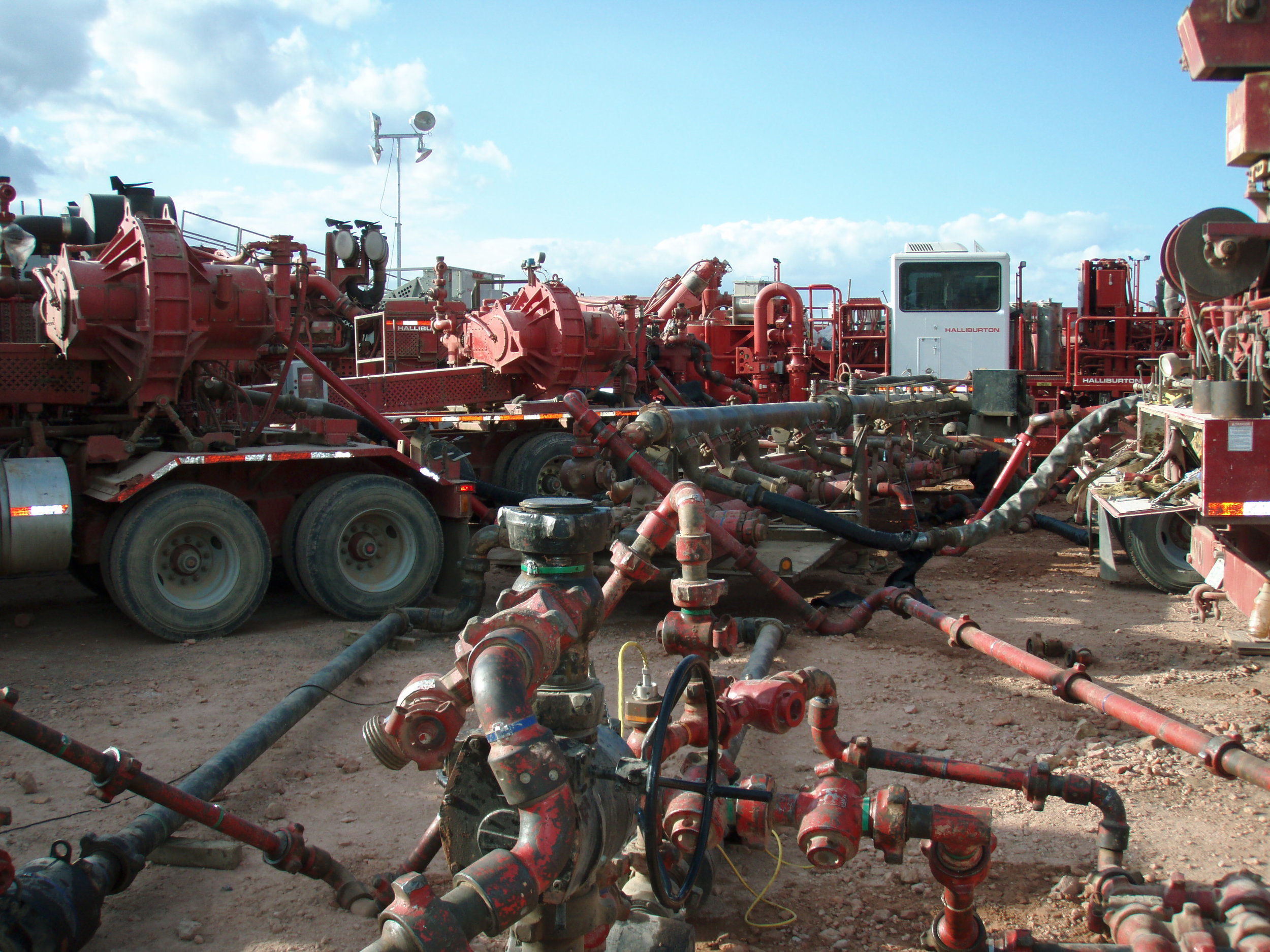 Fracking equipment. Photograph by Joshua Doubek .