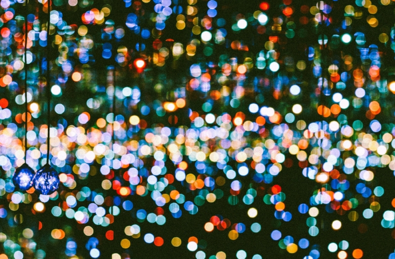 Coloured lights. Photography by Matthew Payne .