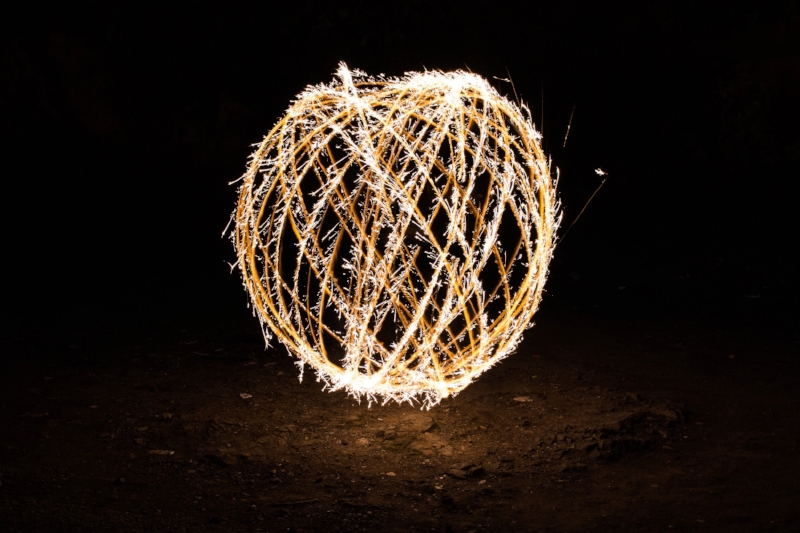 Sparkly ball photo by Pablo Orcaray .