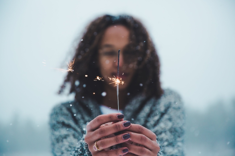 The tiniest spark allows it to begin. Photo by Jakob Owens .